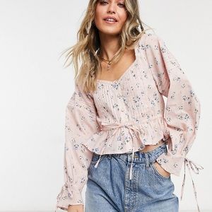 ASOS Button Up Floral Printed Blouse